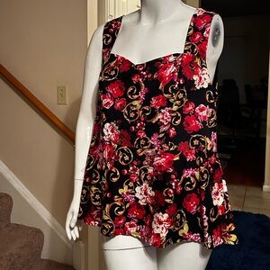 4-Torrid Women's Black and Red Blouse